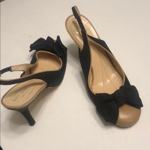 Kate Spake Black and Tan Slingbacks Size 8